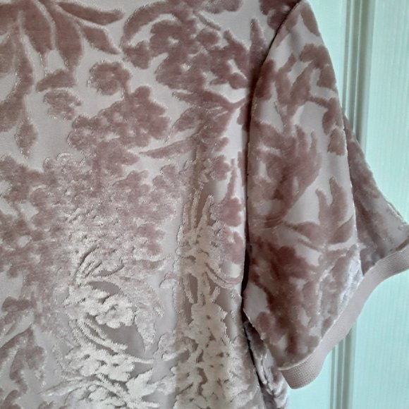 Mauve Textured Burnout Blouse Sz M NEW! - Picture 5 of 8